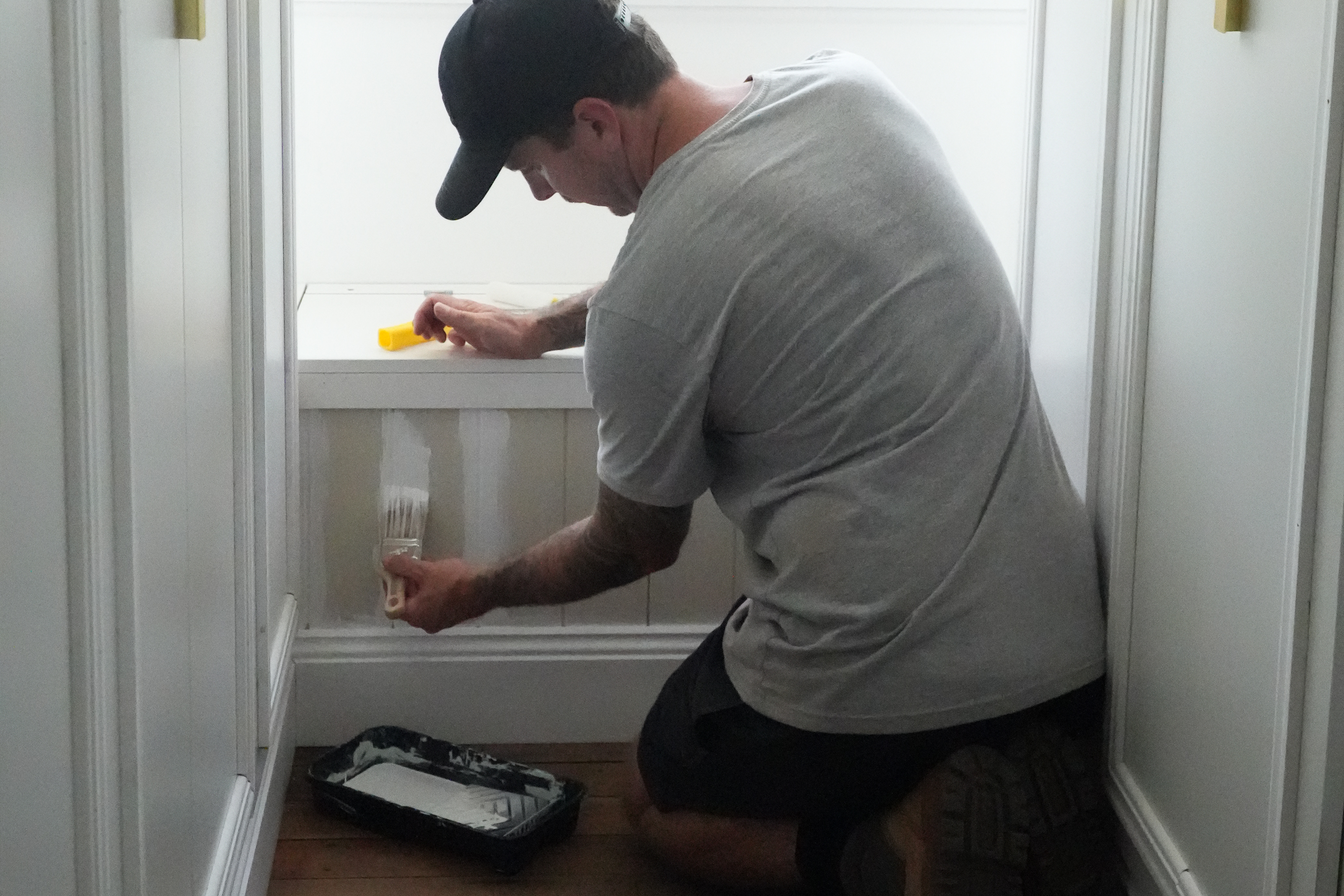 Painting DIY Window Seat