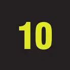 Icon: hyper green 10 on a black background