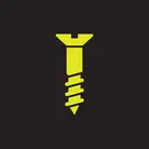 Icon: hyper green screw on a black background