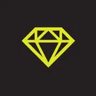 Icon: hyper green diamond on a black background