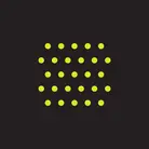 Icon: hyper green dots on a black background