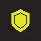 Icon: hyper green shield on a black background