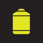 Icon: hyper green storage tank on a black background