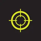 Icon: hyper green target on a black background
