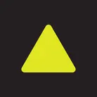 Icon: hyper green triangle on a black background