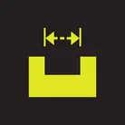 Icon: hyper green horizontal arrows above container on a black background