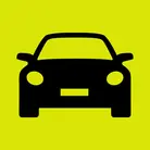 Icon: black car on hyper green background