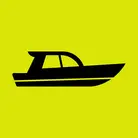 Icon: black boat on hyper green background