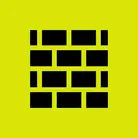 Icon: black bricks on hyper green background