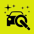 Icon: black car with buffing wand on hyper green background