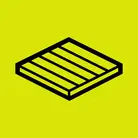 Icon: black deck outline on hyper green background