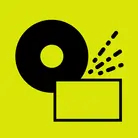 Icon: black grinding disc on hyper green background