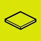 Icon: black square on hyper green background 