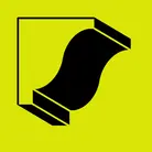 Icon: black ceiling trim on hyper green background 