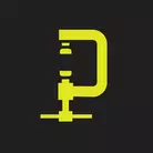 Icon: hyper green clamp on a black background