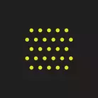 Icon: hyper green dots on a black background