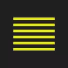 Icon: horizontal hyper green lines on a black background