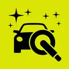 Icon: black car with buffing wand on hyper green background