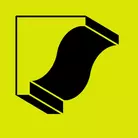 Icon: black ceiling trim on hyper green background 